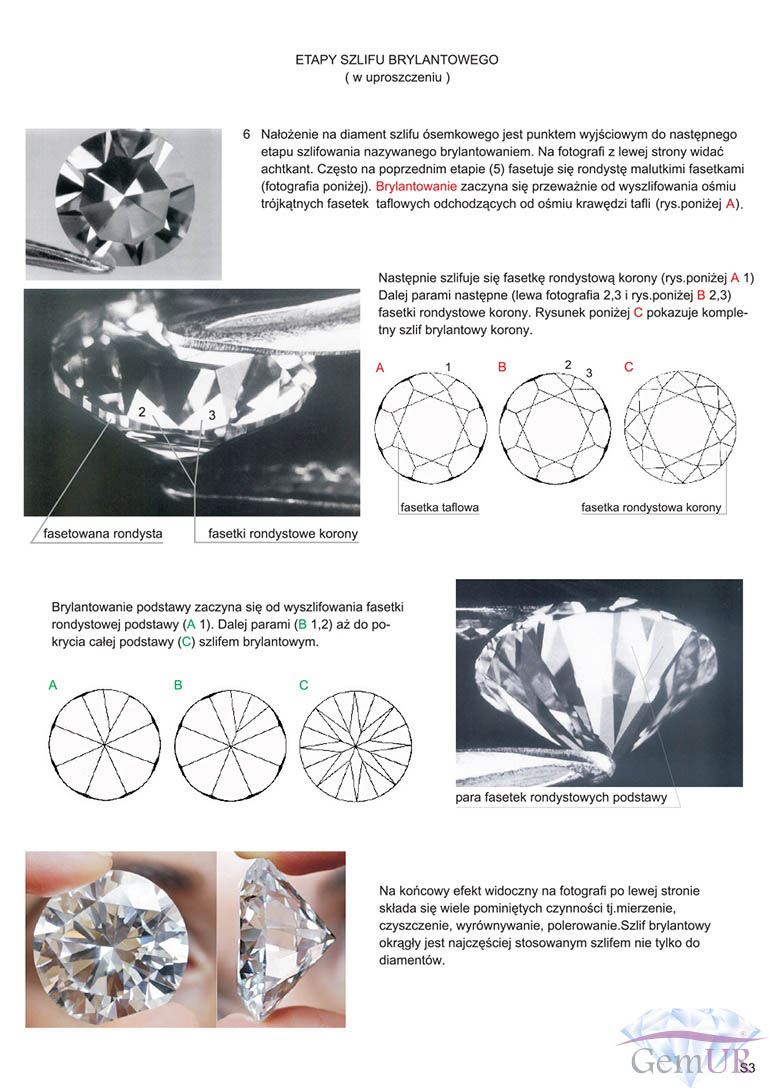 etapy szlifu brylantowego
